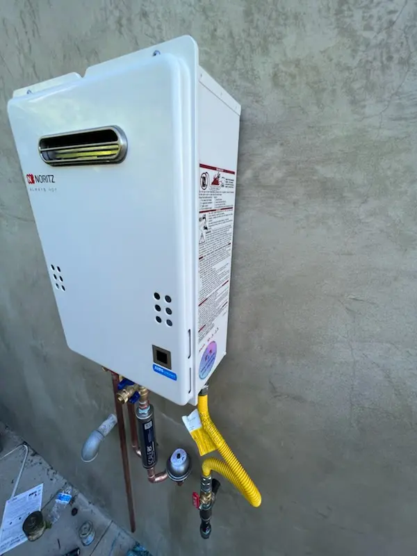 Tankless water heater installation for Highland Meadows homes